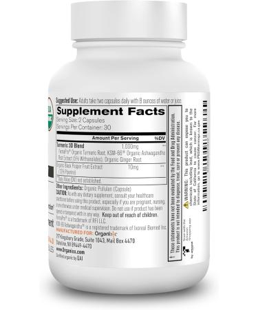Organixx Turmeric 3D & Immunity 3 Bundle Organic Turmeric Ginger & Ashwagandha Plus Vitamin C Zinc & Elderberry Supports Immune Digestive & Joint Health Non-GMO Gluten Free 60 Capsules Each - Buy Online on GoSupps.com