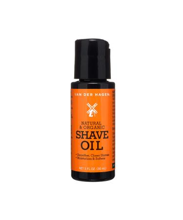 Van Der Hagen Shave Oil - Transparent Formula for Better Control and Precise Shaving Made w/Jojoba and Chia Seed Oils for Superior Razor Glide (1 fl oz)