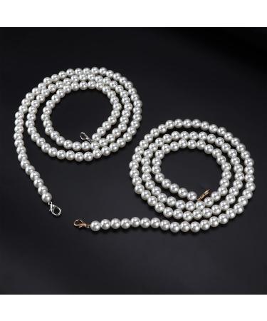 Elegant Imitation Pearl Necklace & Handbag Chain Accessories - Fashionable 1.2m Mobile Phone Strap - Buy Online on GoSupps.com