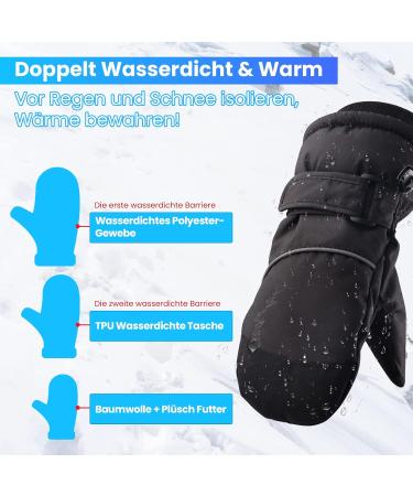 Warm Waterproof Ski Gloves for Children - Windproof Snowboard Gloves for Ages 2-8 | Perfect for Winter Activities - Buy Online on GoSupps.com