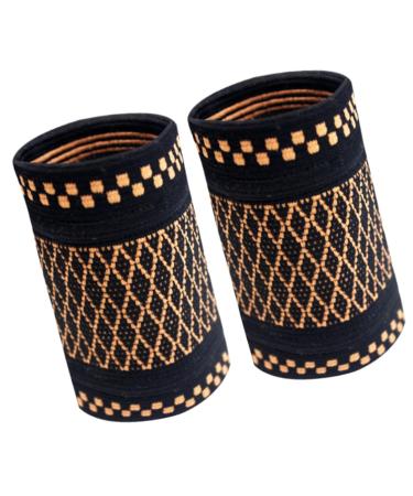 Buy Copper Wrist Compression Brace - Elastic Support for Workouts | 1 Pair (S) - International Shipping Available - Buy Online on GoSupps.com
