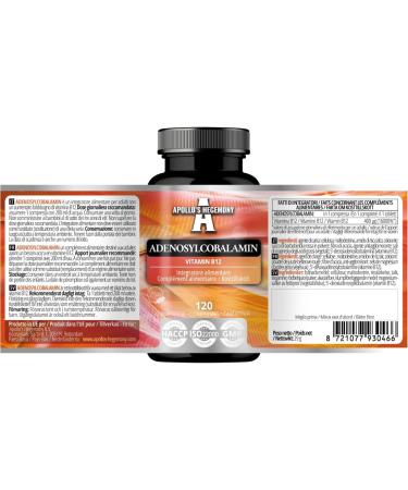 APOLLO'S HEGEMONY Adenosylcobalamin 120 Tablets - Optimal Bioavailable Vitamin B12 for Enhanced Energy Metabolism - 480 Servings - Diet Supplement - Buy Online on GoSupps.com