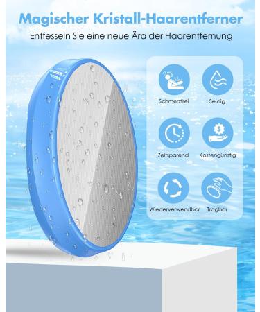 Nano Hair Remover for Women & Men - Portable Crystal Hair Removal Device | Pain-Free Solution for Back Arms & Legs (Blue) - Buy Online on GoSupps.com