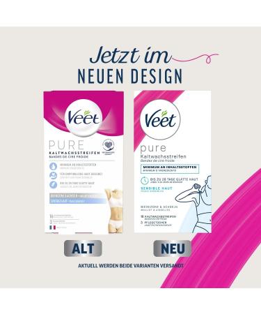 Cold Wax Strips for Bikini & Armpits 6 Pack | Easy Hair Removal | Veet 6x16 Pieces - Buy Online on GoSupps.com
