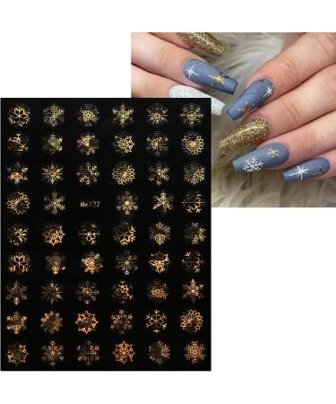 JMEOWIO 10 Sheets Christmas Snowflake Nail Art Stickers Decals Self-Adhesive Winter Holiday Nail Supplies Nail Art Design Decoration Accessories - Buy Online on GoSupps.com