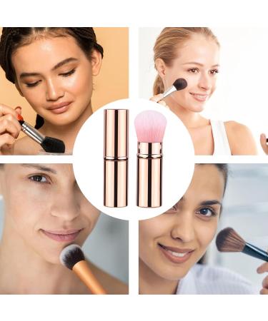 Telescopic Makeup Brush | Multipurpose Telescopic Cosmetics Brushes | Portable Face Makeup Brushes Beginner Friendly Powder Brush for Home Travel Gold - Buy Online on GoSupps.com