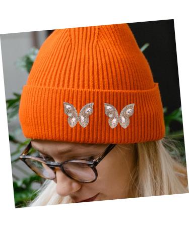 Mikikit 5pcs Crystal Butterfly Decor Handbags Handbag Appliques Clothing Accessories Butterfly Shoes Patch - Buy Online on GoSupps.com