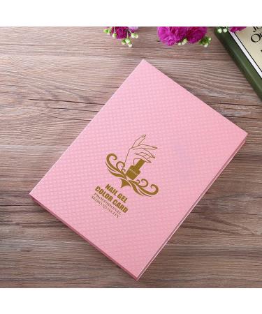 Nimoa Nail Color Card Book - 216 Color Nail Polish Display Stand | Nail Art Showcase in Pink & White - Buy Online on GoSupps.com