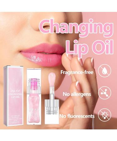 Colour-changing lip oil lip balm pen colour-changing moisturising lip oil plumping lip oil colour changing lip gloss long-lasting lip gloss for lip care and dry - Buy Online on GoSupps.com