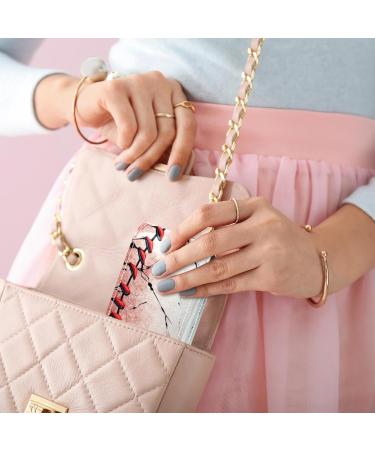 Travel Lipstick Organizer Case | Portable Makeup Bag with Mirror | Baseball Texture D989a8reci - Shop Now for International Shipping - Buy Online on GoSupps.com