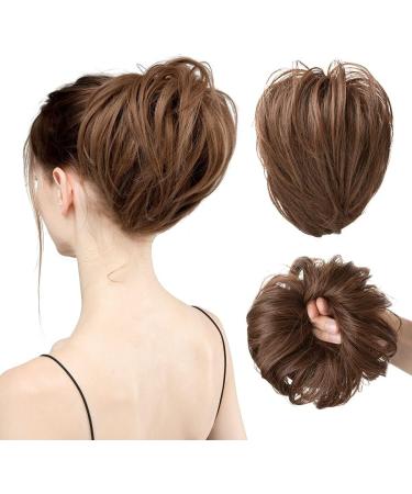 Hair Chignon 1 Piece Ball Head Wig Ring Natural Fluffy Long Beard Curly Hair Ring Ponytail Braid Hair Extension Hair Wig Bag Bun Messy Bun Hair Piece (Color : Black brown) - Buy Online on GoSupps.com