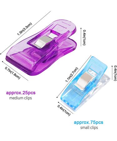 BamLue 100 Pack Sewing Clips - Multicolor Crafting Clamps for Quilting, Crochet, Knitting & More - Buy Online on GoSupps.com