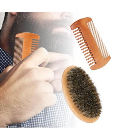 Mustache & Beard Brush and Comb Set | Men's Beard Grooming Tool Kit for Effortless Care - Buy Online on GoSupps.com