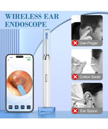Earwax Removal Tool with 1080p Camera Ear Cleaner with 6 LED Light and Replacement Tips Ear Cleaning kit with Otoscope White - Buy Online on GoSupps.com