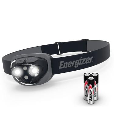 ENERGIZER LED Headlamp Pro360, Rugged IPX4 Water Resistant Head Light, Ultra Bright Headlamps for Running, Camping, Outdoor, Storm Power Outage (Batteries Included) Midnight Black