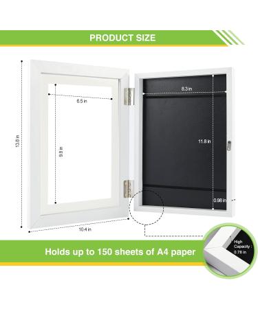 Sank Kids Art Frames Projects Front Opening and Changeable Picture Display for DIN. A4 Art-Work Storage Frames Crafts Drawing Hanging Art 8.3x11.8 (White 2 Packs) - Buy Online on GoSupps.com