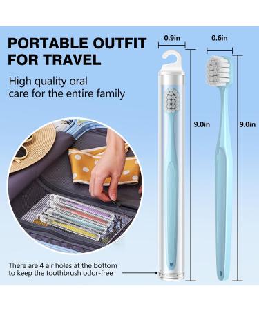 Extra Soft Nano Toothbrush for Sensitive Teeth - 4 Pack Cartoon Travel Toothbrushes for Adults & Women - Buy Online on GoSupps.com