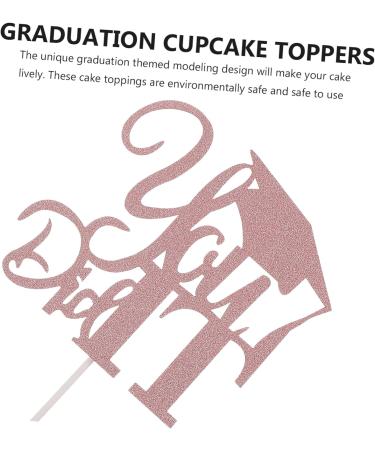 COLLBATH 10pcs 2021 top hat Insert card paper cup dessert paper glitter food picks Cake Topper Socket gold cake picks decorate Trench digger letter cake baking paper Birthday Cake Golden 13x13.5cm - Buy Online on GoSupps.com