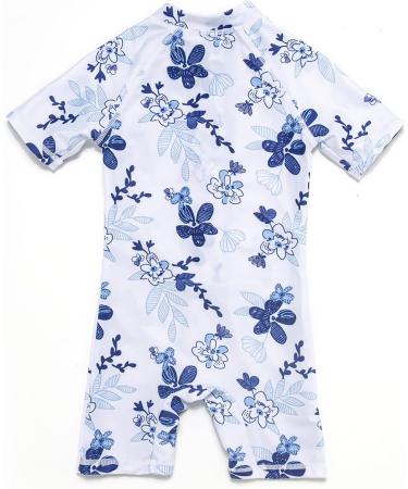 Bonverano Baby Boys Swimsuit - UPF 50+ Sun Protection, Short-Sleeve Zipper One Piece, 9-12 Months Orchid - Buy Online on GoSupps.com