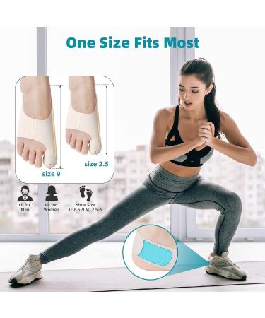 DINGBLUE Bunion Corrector for Women Men Adjustable Bunion Splint Big Toe Straightener Toe Separators for Overlapping Toes Soft Bunion Socks for in Shoes - Day And Night Pain 1 Pair (L) - Buy Online on GoSupps.com