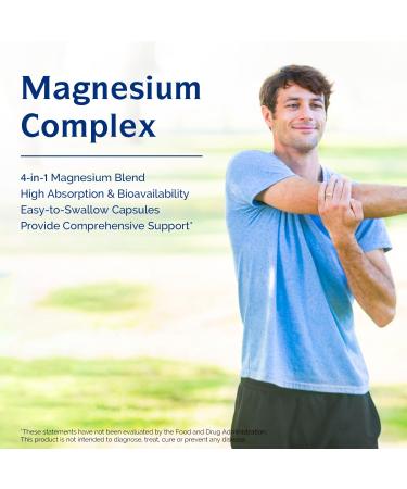 Innate Vitality Magnesium Complex - Magnesium Glycinate Malate Citrate Oxide 4-in-1 Formula for Energy Bones & Nerves Vegan & No Gluten 90 Capsules 90 Count (Pack of 1) - Buy Online on GoSupps.com