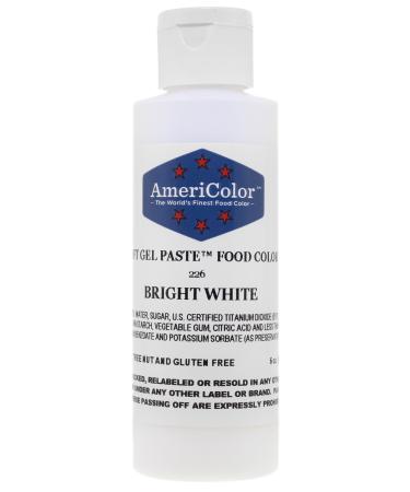 AmeriColor Soft Gel Paste Food Color, 6-Ounce, Bright White 1 Bright White
