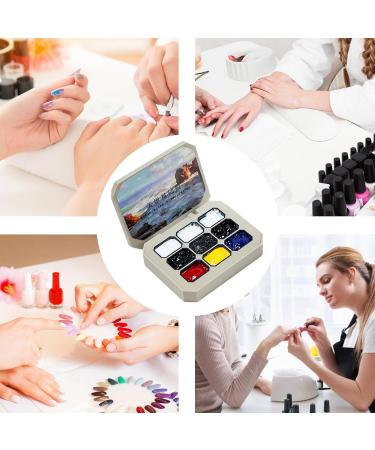 Cream gel nail polish palette solid gel nail polish palette - 9 colors mirror polish palette manicure glue for women girls wives brides - Buy Online on GoSupps.com