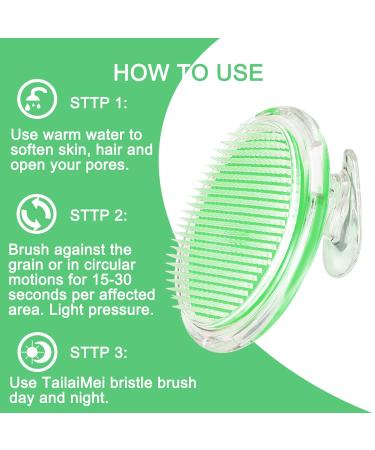 TailaiMei Exfoliating Brush for Ingrown Hair Treatment - Prevent Bikini Bumps & Razor Bumps - Silky Smooth Skin Solution - Men and Women (Green) - Buy Online on GoSupps.com