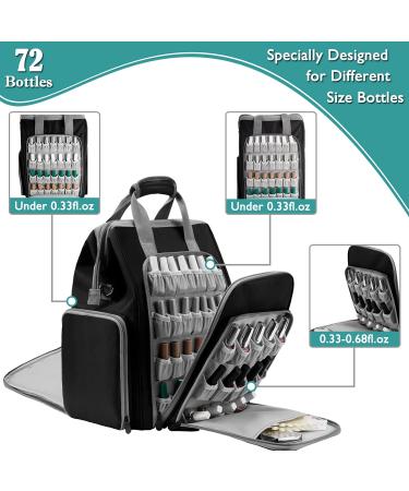 DBXINY Large Nail Polish Organizer Storage Case - Holds 72 Bottles - Travel Carrying Case for Nail Supplies - Patent Pending - Buy Online on GoSupps.com