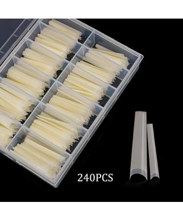 Tapered Extra Long Ballerina False Nail Tips | 240PCS Natural Acrylic Press On Nails | Nail Salon & DIY Nail Art Supplies - Buy Online on GoSupps.com