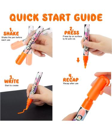Pincelma 13 Pack Liquid Chalk Markers - Chalkboard and Glass Board Pens with 8 Labels - Ideal for Chalkboard Signs, Windows, Bistros - Buy Online on GoSupps.com