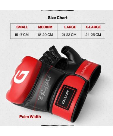 Shop Gallant MMA Gloves Heritage Series - Shockproof Sparring Gloves for Men & Women | PU Leather Ventilated Open Dex-Cut Palm - Perfect for Martial Arts Boxing Muay Thai Kickboxing - Red/Black - Buy Online on GoSupps.com