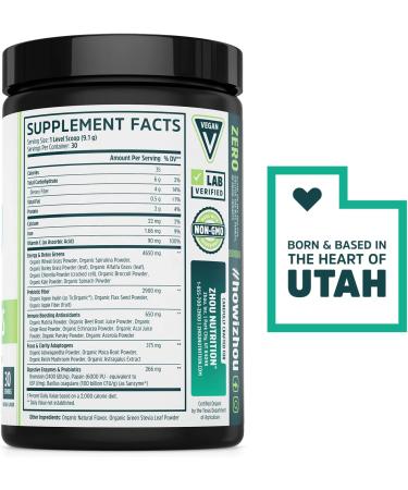 Zhou Deep Greens Organic Morning Complete Prebiotic Probiotic Powder 9.6 oz | Wheatgrass Spirulina Maca Blend - Buy Online on GoSupps.com