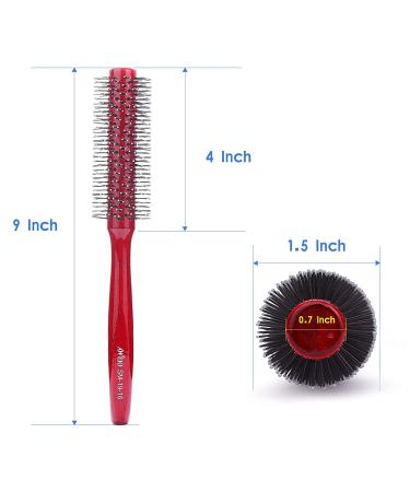 1.5 Inch Small Round Hair Brush for Blow Drying | Soft Nylon Bristles | Roller Curling Styling Volume Hairbrush for Men and Women | Short Thin Curly Hair | Pack of 1 - Buy Online on GoSupps.com