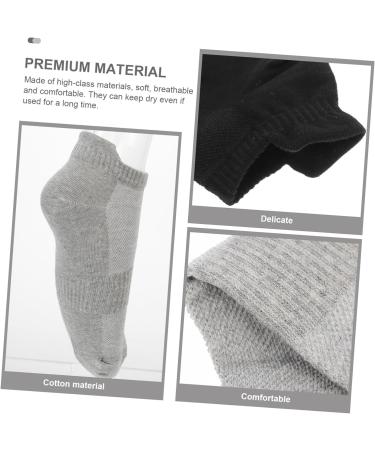 minkissy 4 Pairs Combed Cotton Socks Low-cut Liners Socks Unisex Socks Summer Socks All Season Cotton Socks Breathable Sports Stockings Sports Breathable Stockings Low-cut Liner Socks Black Grey 21x5x0.3cm - Buy Online on GoSupps.com