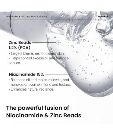 FRANKLY Pore Radiance Set | Niacinamide 15% Zinc Beads Serum + Closer Serum | Oil Control, Hydrating, Anti-Aging, Pore Minimizing | Niacinamide & Peptide | Vegan | Korean Skincare Set - Buy Online on GoSupps.com