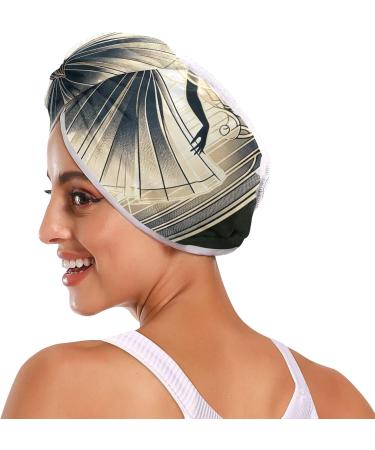 Art Nouveau Ballerina Hair Towels - Super Absorbent 2 Pack Quick Dry Turbans for Women & Girls - Buy Online on GoSupps.com