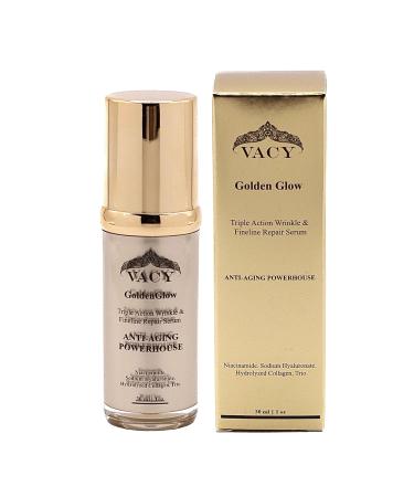 VACY Triple Action Wrinkle and Fine Line Repair Serum -Niacinamide Hydrolyzed Collagen. Sodium Hyaluronate. Fast Absorbing Anti-Aging Formula 1oz 1 Fl Oz (Pack of 1)