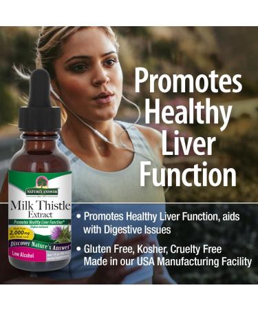 Nature's Answer Milk Thistle Seed with Organic Alcohol 1-Fluid Ounce - Buy Online on GoSupps.com