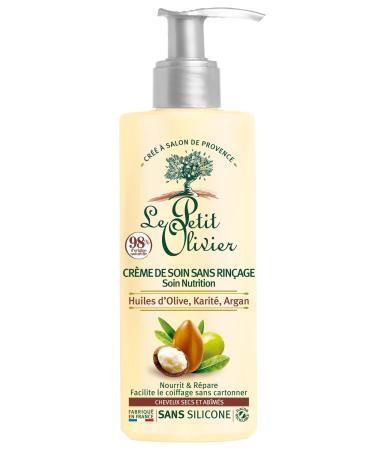 LE PETIT OLIVIER - Nourishing Care Cream - No Rinse - Olive, Shea & Argan Oils - Detangles, Nourishes & Repairs - Dry & Damaged Hair - Silicone and Sulfate Free - Made in France - 200ml