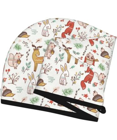 Shop Cute Little Animals Women's Coral Velvet Dry Hair Cap | Quick Dry Turban for Long Thick Hair | Anti-Frizz Water-Absorbent Shower Wrap - Buy Online on GoSupps.com