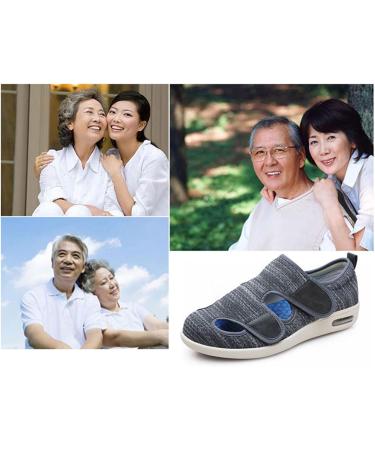 Yytcsjz Men's Diabetic Shoes - Comfortable Non-Slip Footwear for Elderly Arthritis and Swollen Feet - Ideal for Plantar Fasciitis - Deep Blue Size 12 - Buy Online on GoSupps.com