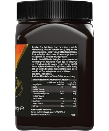 Certified Pure Gold Premium Manuka Honey 300+ MGO - 500g (Pack of 1) - Buy Online on GoSupps.com