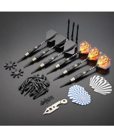 CareGames Soft Tip Darts 16g with Carry Case in Black/Blue/Green/Pink - Premium Game Set - Buy Online on GoSupps.com