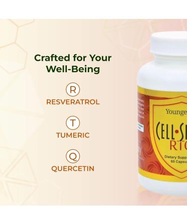 Youngevity Resveratrol Turmeric Quercetin RTQ Cell Shield - 60 Capsules (Pack of 2) - Buy Online on GoSupps.com