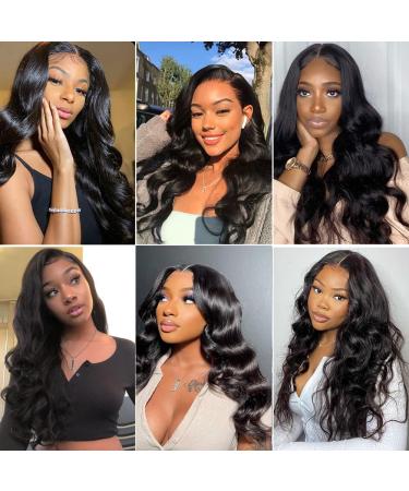 Arenshxc 4x4 Lace Closure Body Wave - 20 Real Human Hair Natural Black Grade 9A for Women | Swiss Lace Free Part - Buy Online on GoSupps.com