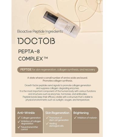 DOCTOB Pepta-Biome Antioxidant Vegan Serum- Deep Hydration Anti-Aging Reduces Redness & Acne Smoother Youthful Skin 50ml / 1.69 fl.oz - Buy Online on GoSupps.com