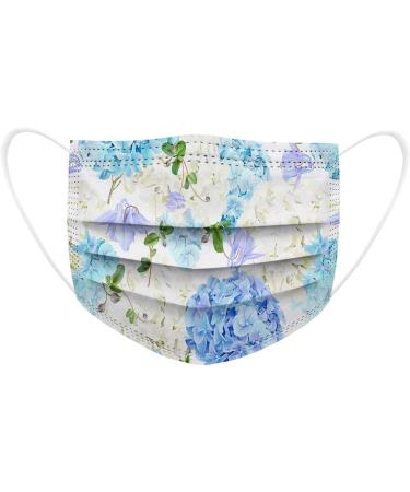 Buy 10-Piece Adult Flower Motif Disposable Masks - Breathable 3-Layer Mouth-Nose Protection for Women - Non-Woven Cloth Bandana Scarf - Buy Online on GoSupps.com