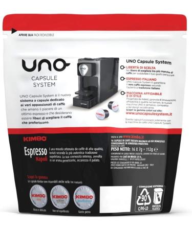 Kimbo Capsules de caf uno System Napoli(96 Capsules) 1 unit (Lot de 96) - Buy Online on GoSupps.com