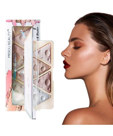 makeup highlighter,4 Colors Waterproof Face Highlighter Makeup | Blushes Powder Natural Glow Face Highlighters Bright Shimmer Face Blushes for